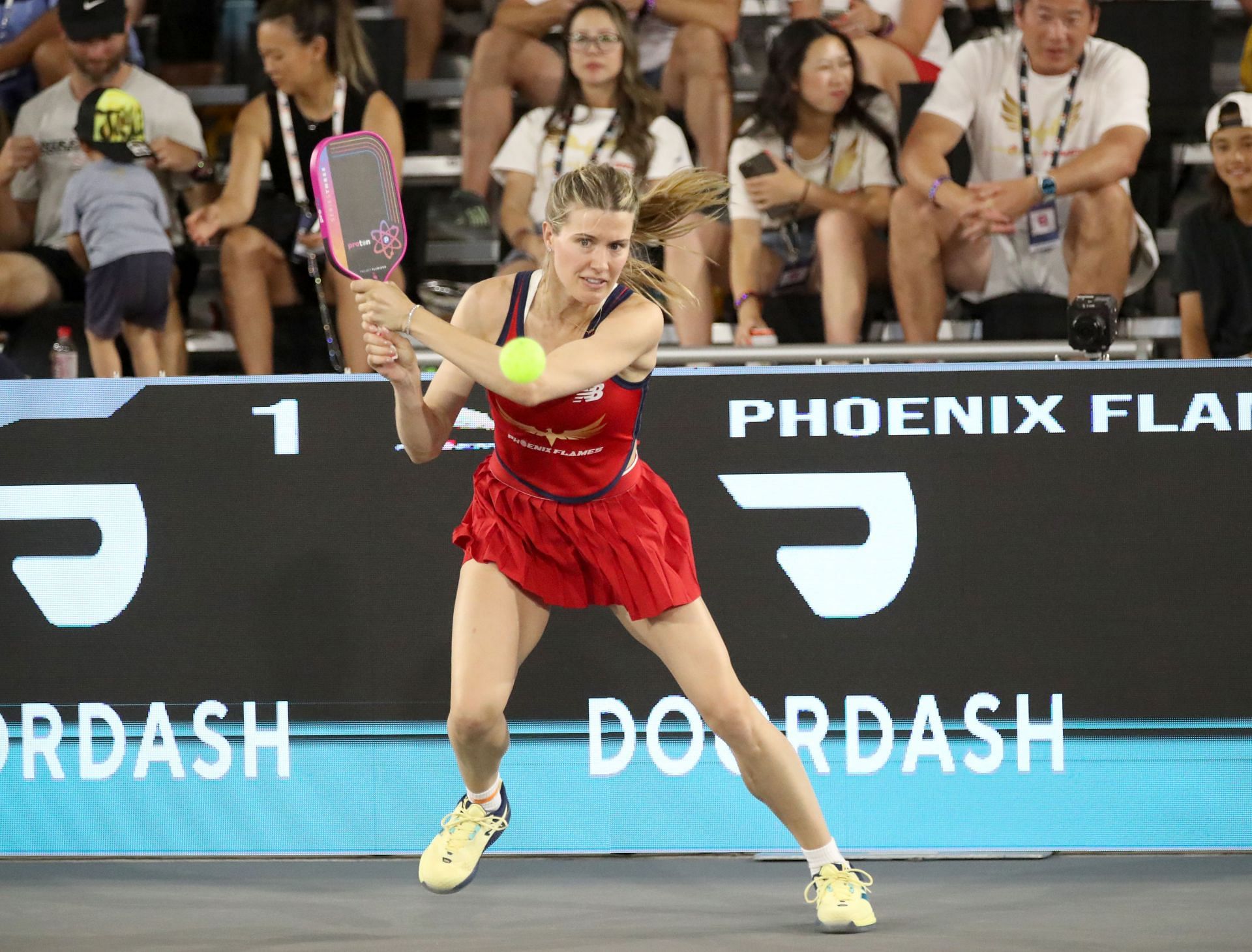 Eugenie Bouchard during a pickleball event (Image via: Getty)